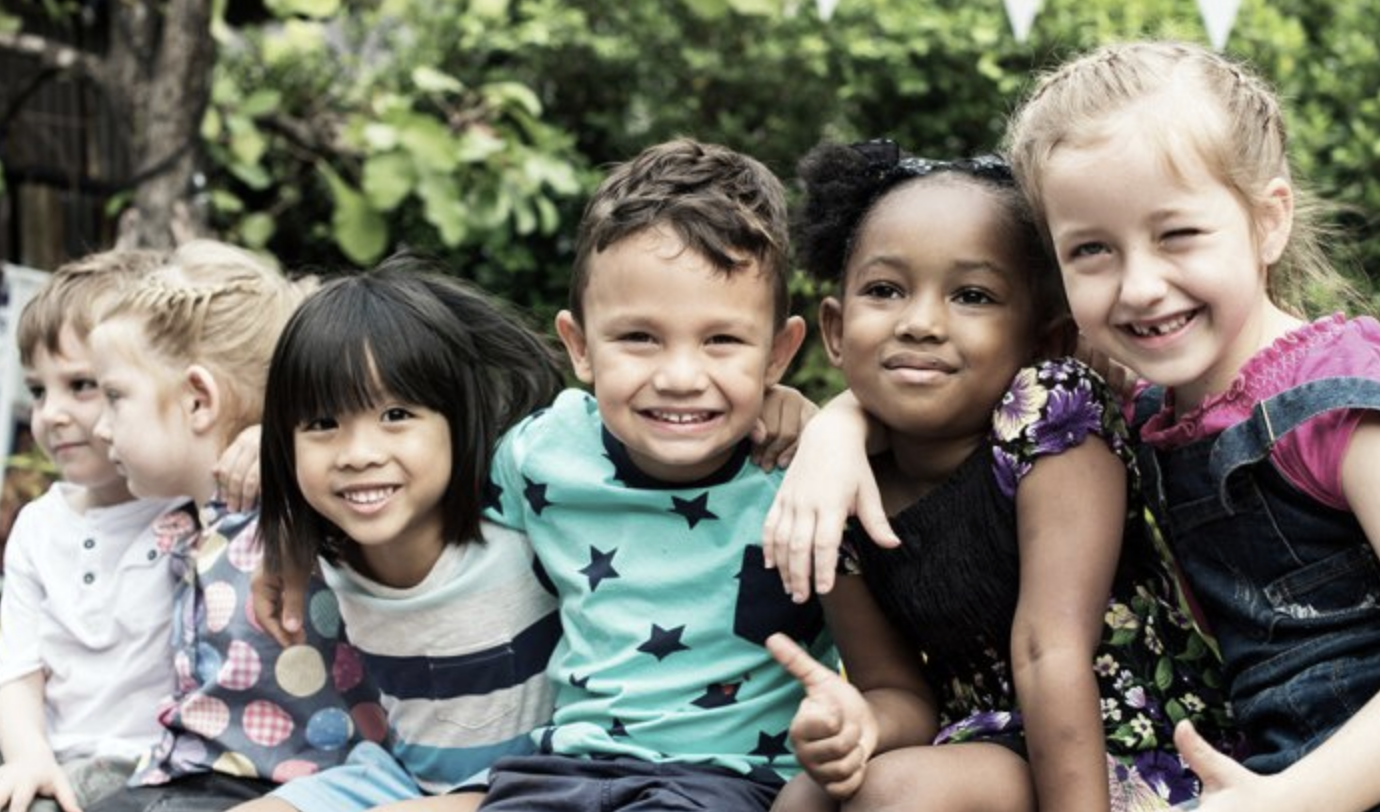 Image of diverse group of children