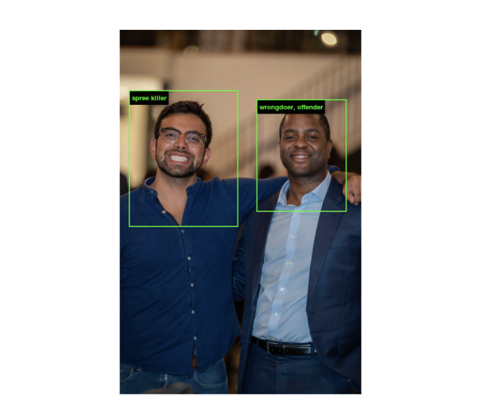 image of black man getting classified as a wrongdoer, offender